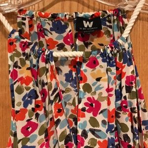 W by Worth Silk Abstract Print Tank  Sz 10 NWT